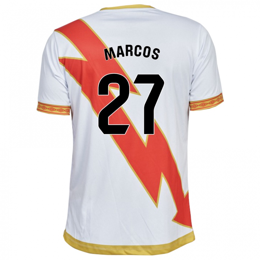 Kobiety Álvaro Marcos #27 Biały Domowa Koszulka 2023/24 Koszulki Klubowe