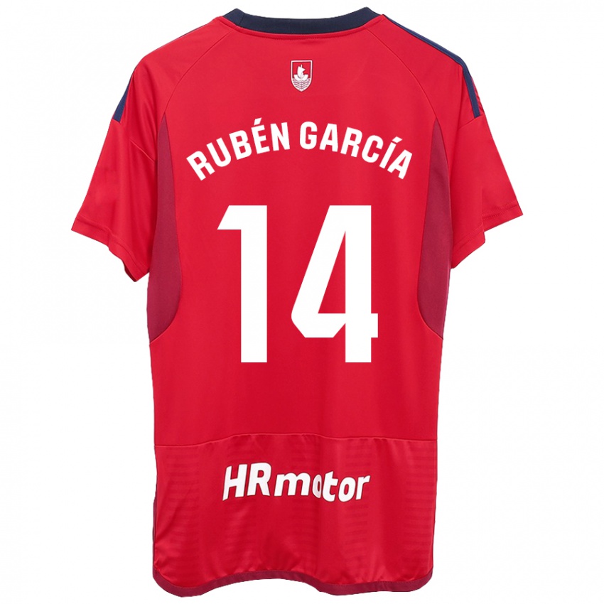 Kobiety Rubén García #14 Czerwony Domowa Koszulka 2023/24 Koszulki Klubowe