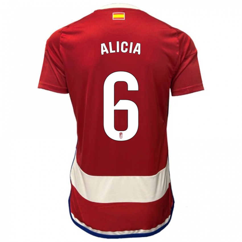Kobiety Alicia #6 Czerwony Domowa Koszulka 2023/24 Koszulki Klubowe