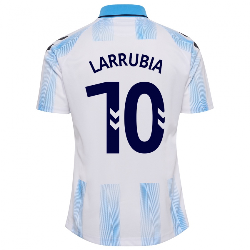 Kobiety David Larrubia #10 Biało Niebieski Domowa Koszulka 2023/24 Koszulki Klubowe