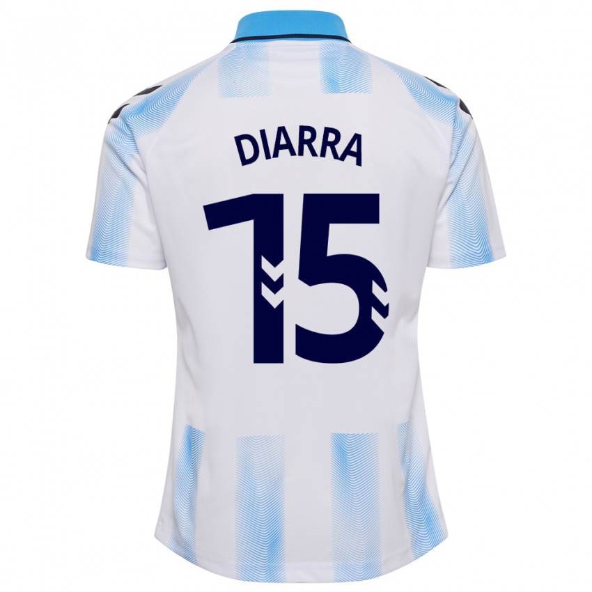 Kobiety Moussa Diarra #15 Biało Niebieski Domowa Koszulka 2023/24 Koszulki Klubowe