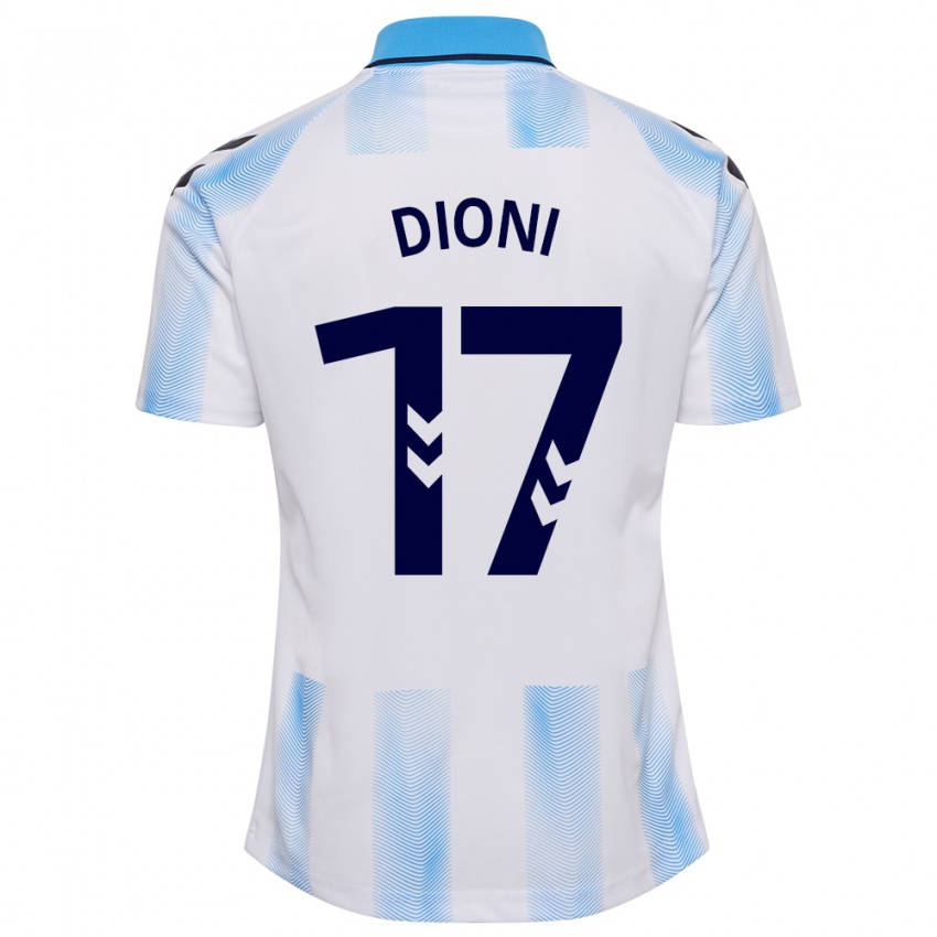 Kobiety Dioni #17 Biało Niebieski Domowa Koszulka 2023/24 Koszulki Klubowe