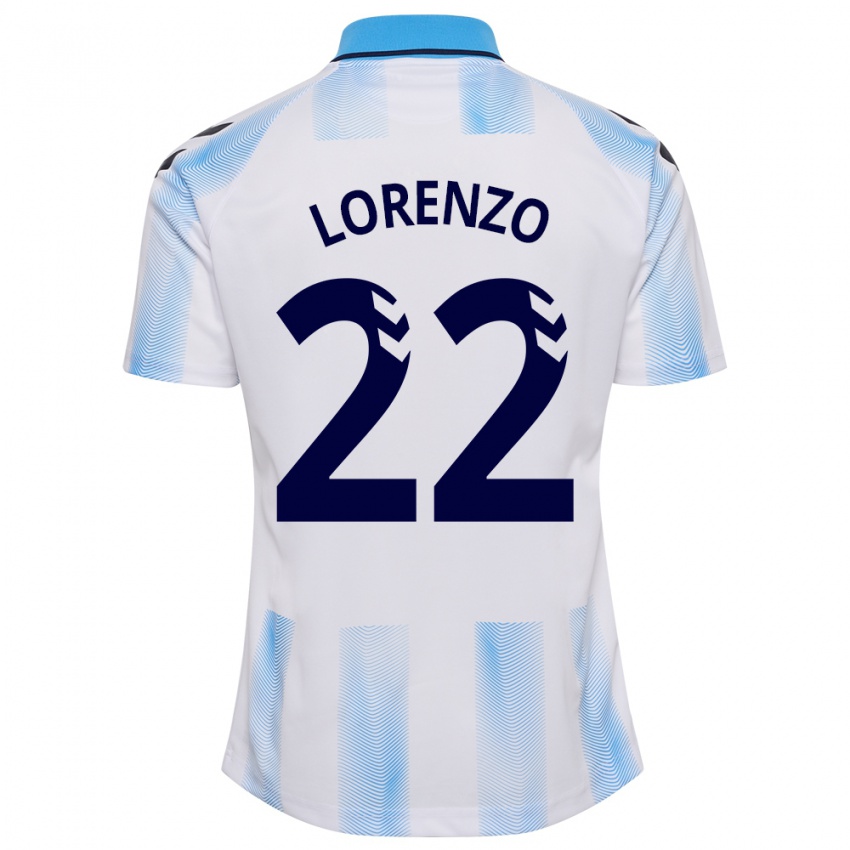 Kobiety Dani Lorenzo #22 Biało Niebieski Domowa Koszulka 2023/24 Koszulki Klubowe