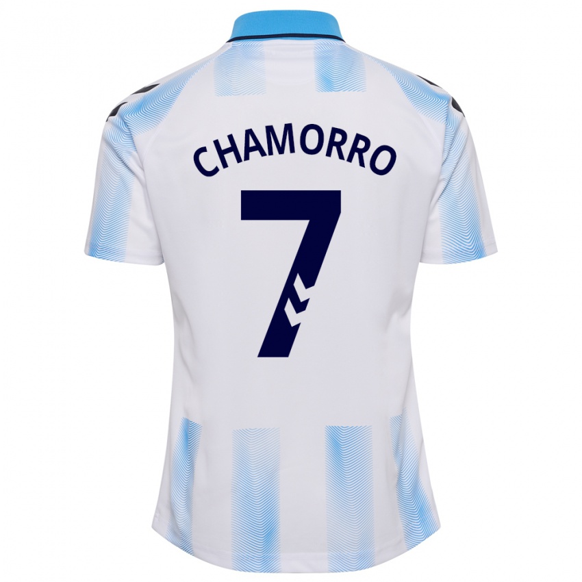 Kobiety Alexis Chamorro #7 Biało Niebieski Domowa Koszulka 2023/24 Koszulki Klubowe