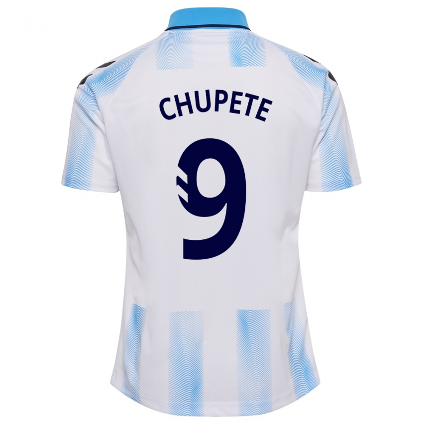 Kobiety Chupete #9 Biało Niebieski Domowa Koszulka 2023/24 Koszulki Klubowe