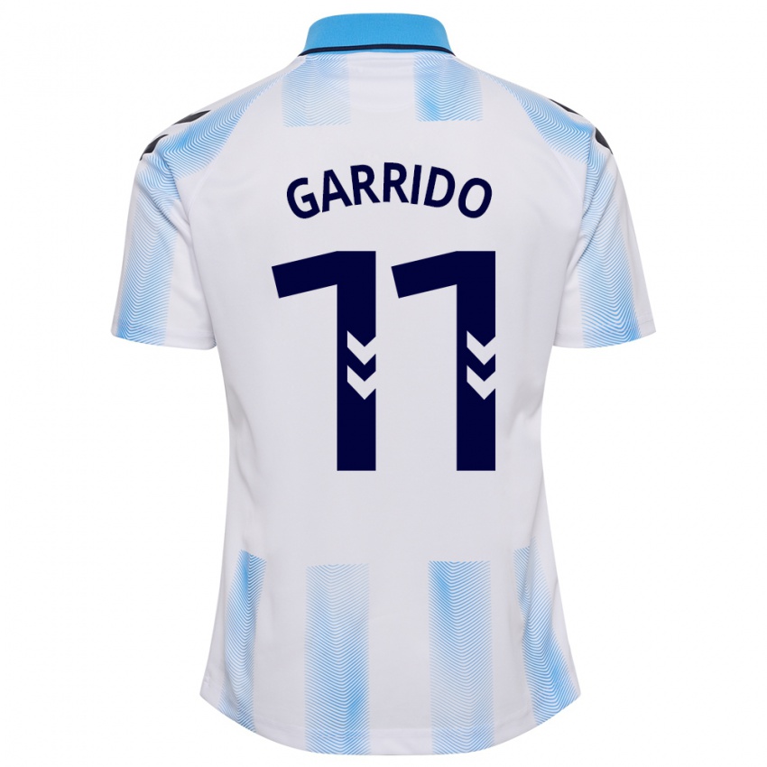 Kobiety Rafael Garrido #11 Biało Niebieski Domowa Koszulka 2023/24 Koszulki Klubowe