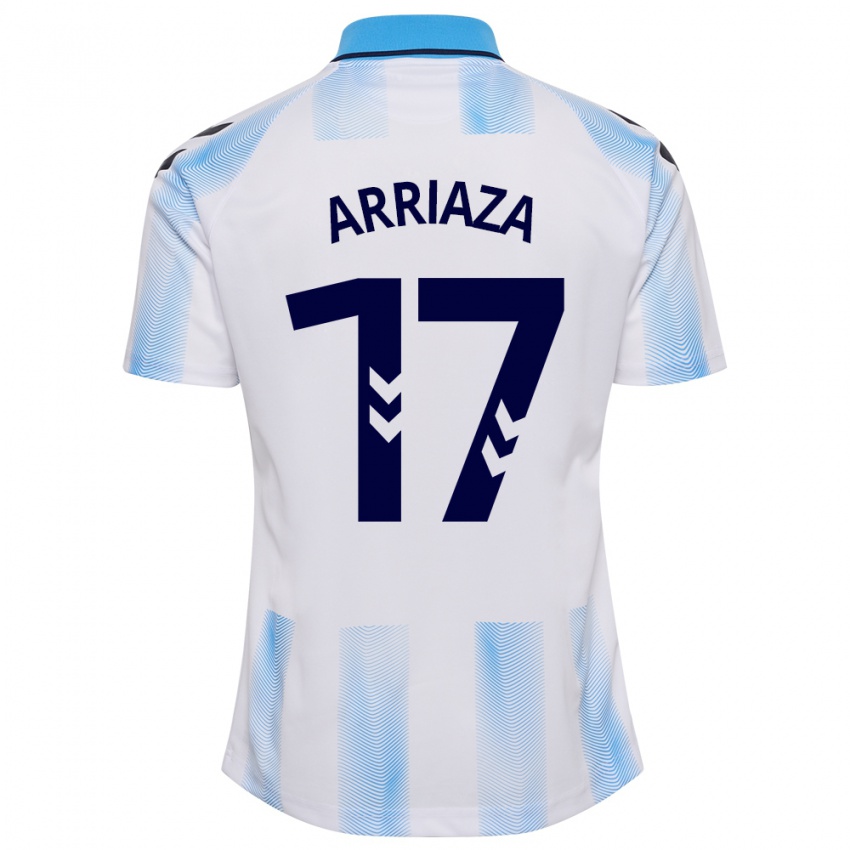 Kobiety Pablo Arriaza #17 Biało Niebieski Domowa Koszulka 2023/24 Koszulki Klubowe