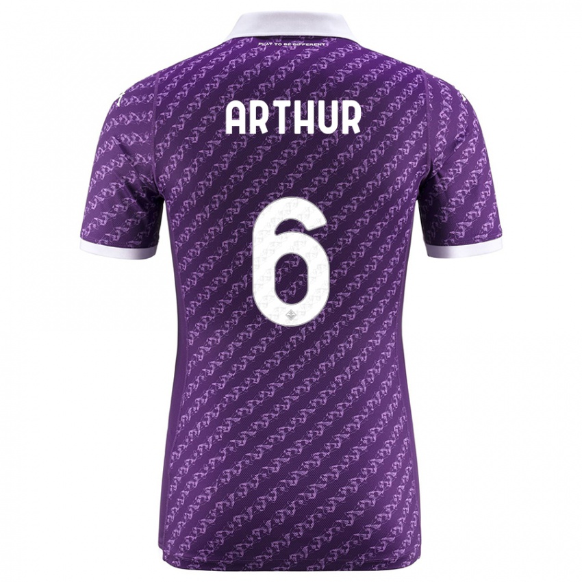 Kobiety Arthur Melo #6 Fioletowy Domowa Koszulka 2023/24 Koszulki Klubowe