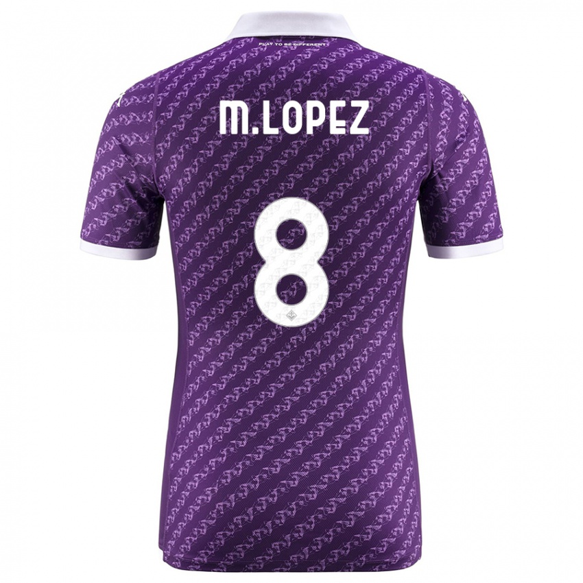 Kobiety Maxime Lopez #8 Fioletowy Domowa Koszulka 2023/24 Koszulki Klubowe