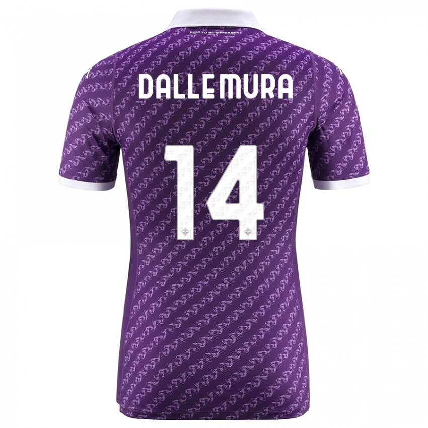 Kobiety Christian Dalle Mura #14 Fioletowy Domowa Koszulka 2023/24 Koszulki Klubowe