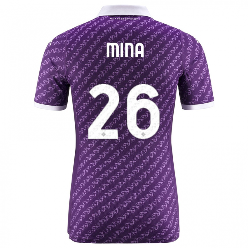 Kobiety Yerry Mina #26 Fioletowy Domowa Koszulka 2023/24 Koszulki Klubowe