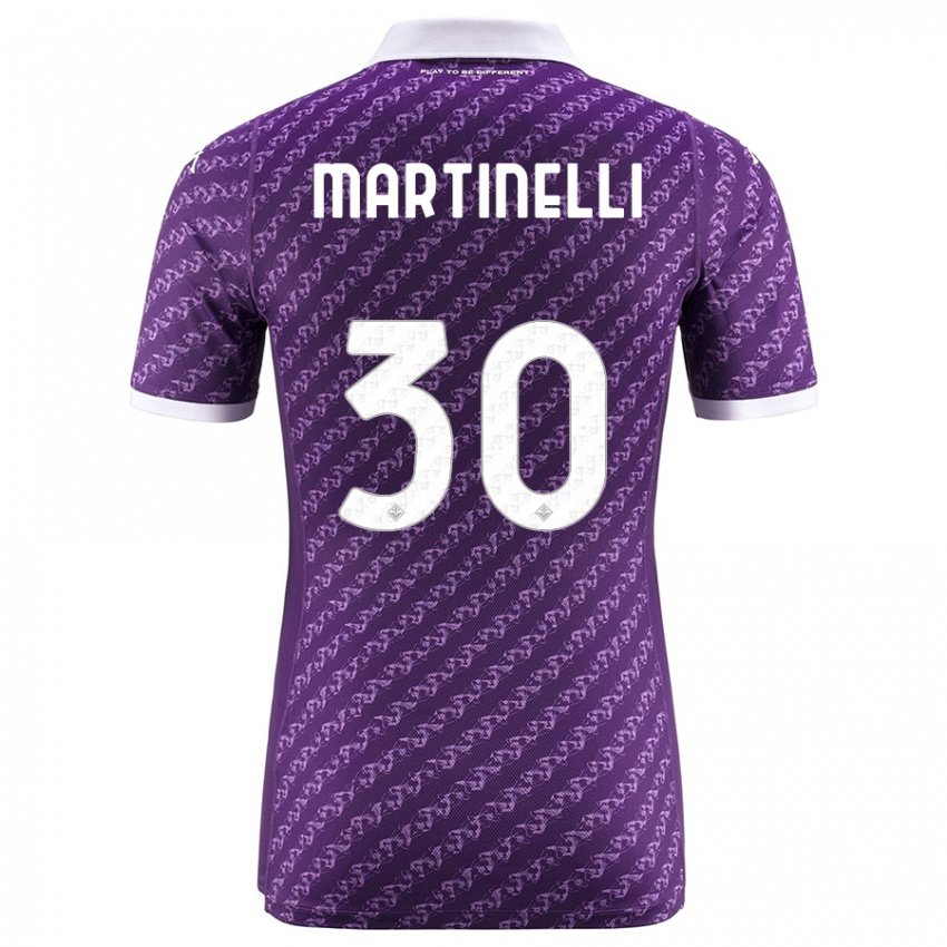 Kobiety Tommaso Martinelli #30 Fioletowy Domowa Koszulka 2023/24 Koszulki Klubowe
