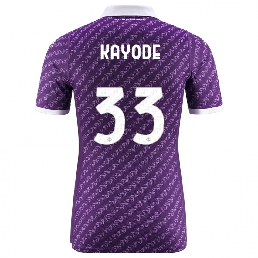 Kobiety Michael Kayode #33 Fioletowy Domowa Koszulka 2023/24 Koszulki Klubowe