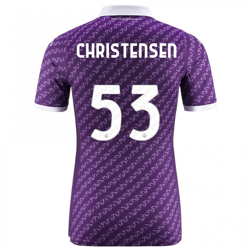 Kobiety Oliver Christensen #53 Fioletowy Domowa Koszulka 2023/24 Koszulki Klubowe