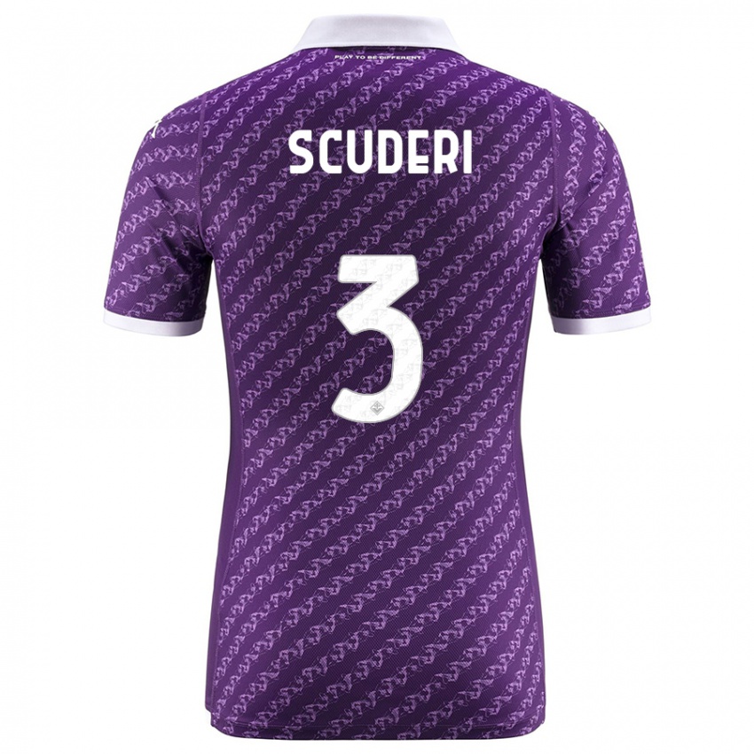 Kobiety Giulio Scuderi #3 Fioletowy Domowa Koszulka 2023/24 Koszulki Klubowe