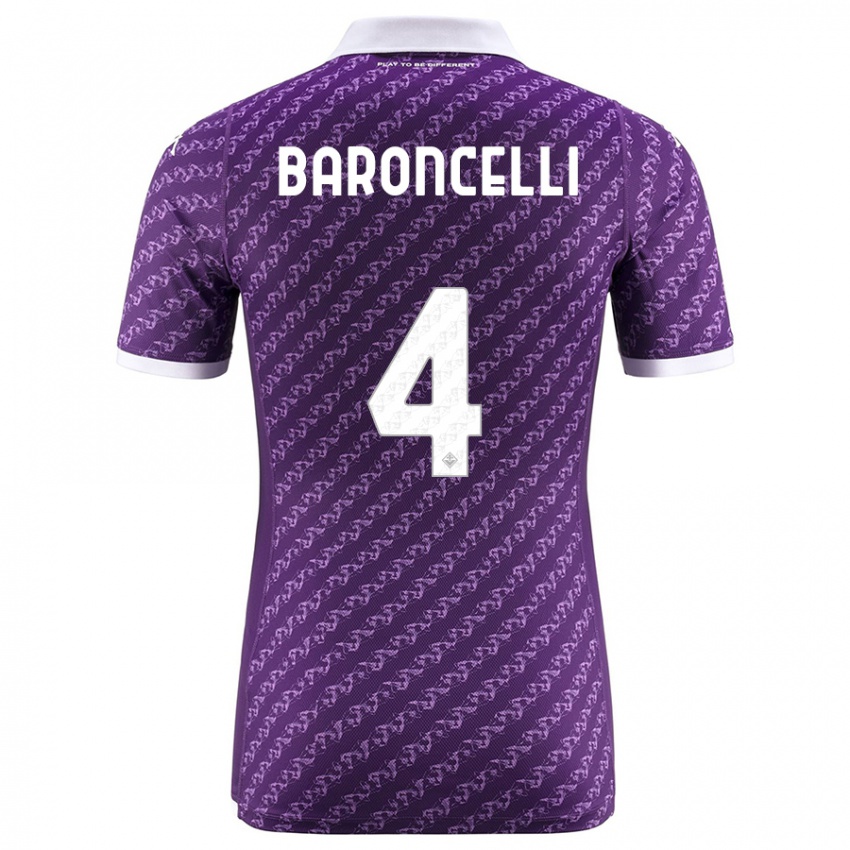 Kobiety Leonardo Baroncelli #4 Fioletowy Domowa Koszulka 2023/24 Koszulki Klubowe