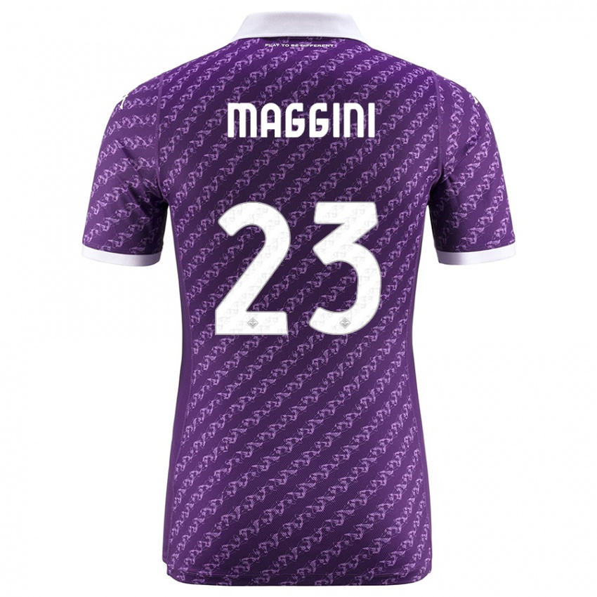 Kobiety Filippo Maggini #23 Fioletowy Domowa Koszulka 2023/24 Koszulki Klubowe