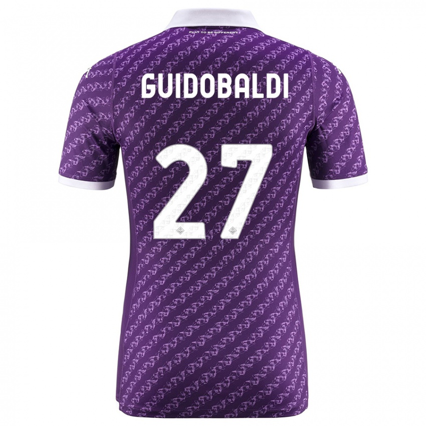 Kobiety Filippo Guidobaldi #27 Fioletowy Domowa Koszulka 2023/24 Koszulki Klubowe