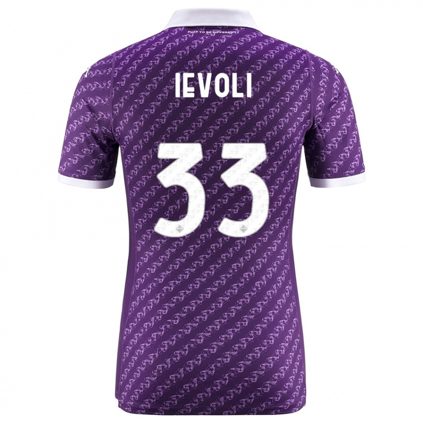 Kobiety Mattia Ievoli #33 Fioletowy Domowa Koszulka 2023/24 Koszulki Klubowe