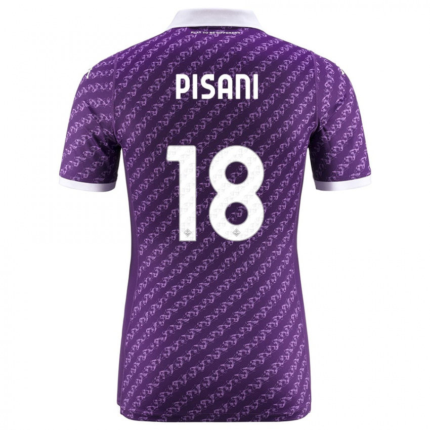 Kobiety Diego Pisani #18 Fioletowy Domowa Koszulka 2023/24 Koszulki Klubowe