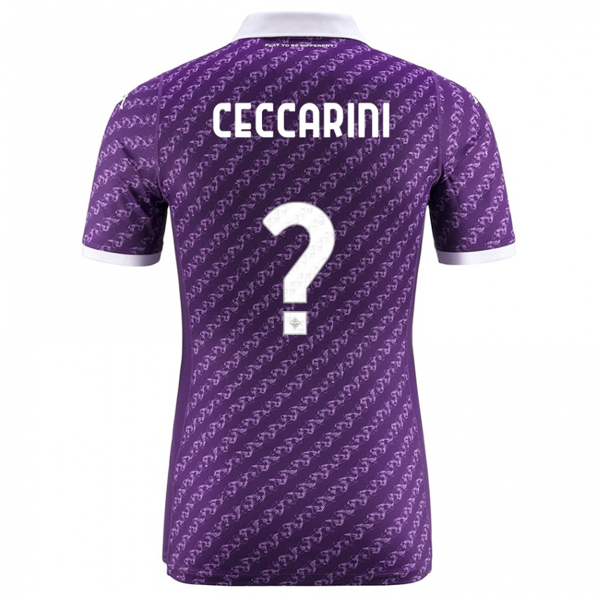 Kobiety Mattia Ceccarini #0 Fioletowy Domowa Koszulka 2023/24 Koszulki Klubowe