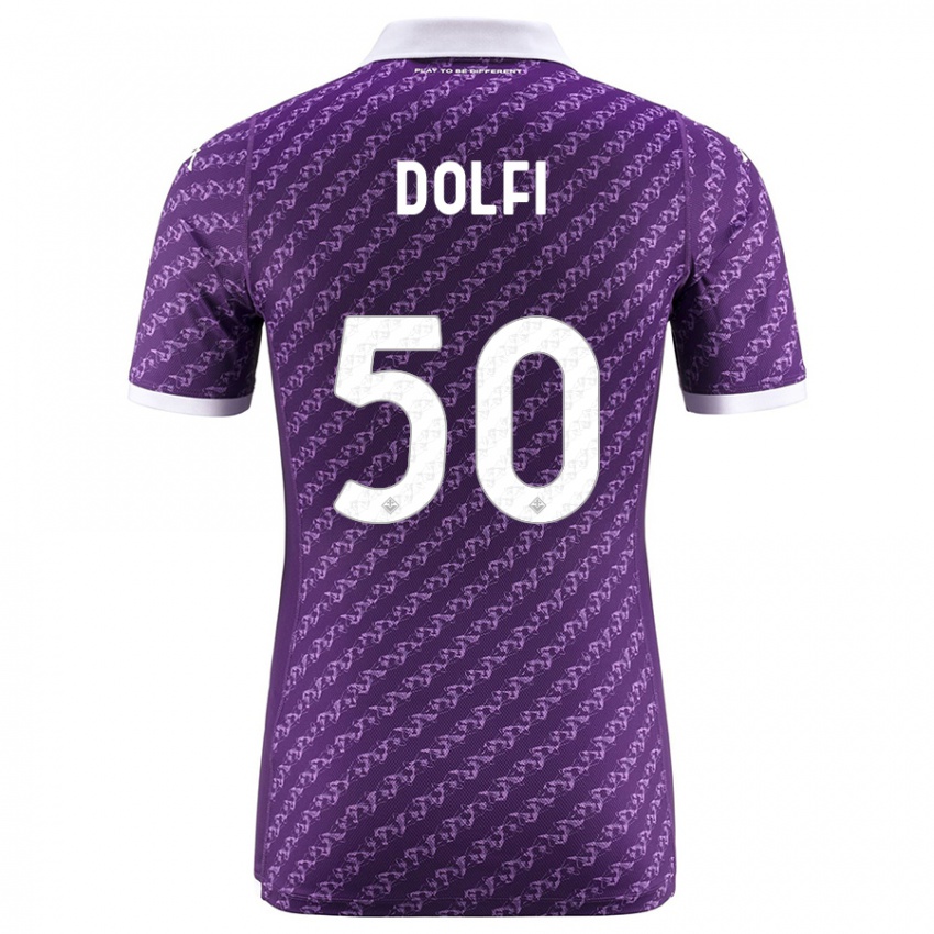 Kobiety Brando Dolfi #50 Fioletowy Domowa Koszulka 2023/24 Koszulki Klubowe
