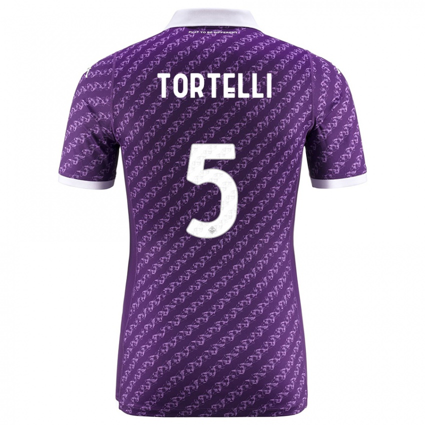 Kobiety Alice Tortelli #5 Fioletowy Domowa Koszulka 2023/24 Koszulki Klubowe