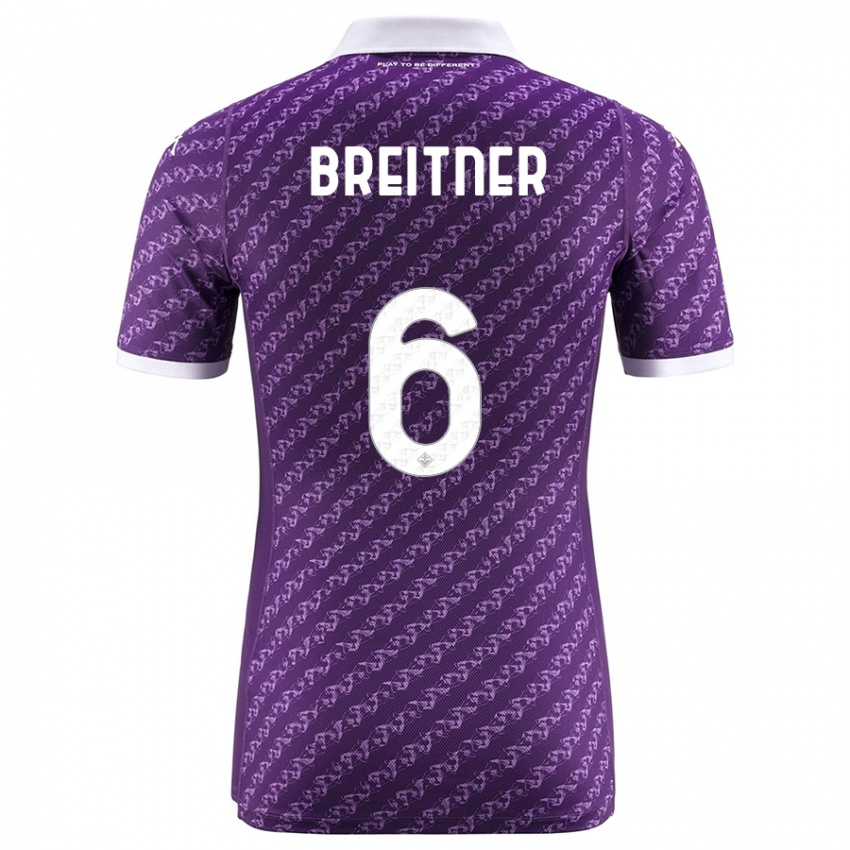 Kobiety Stephanie Breitner #6 Fioletowy Domowa Koszulka 2023/24 Koszulki Klubowe