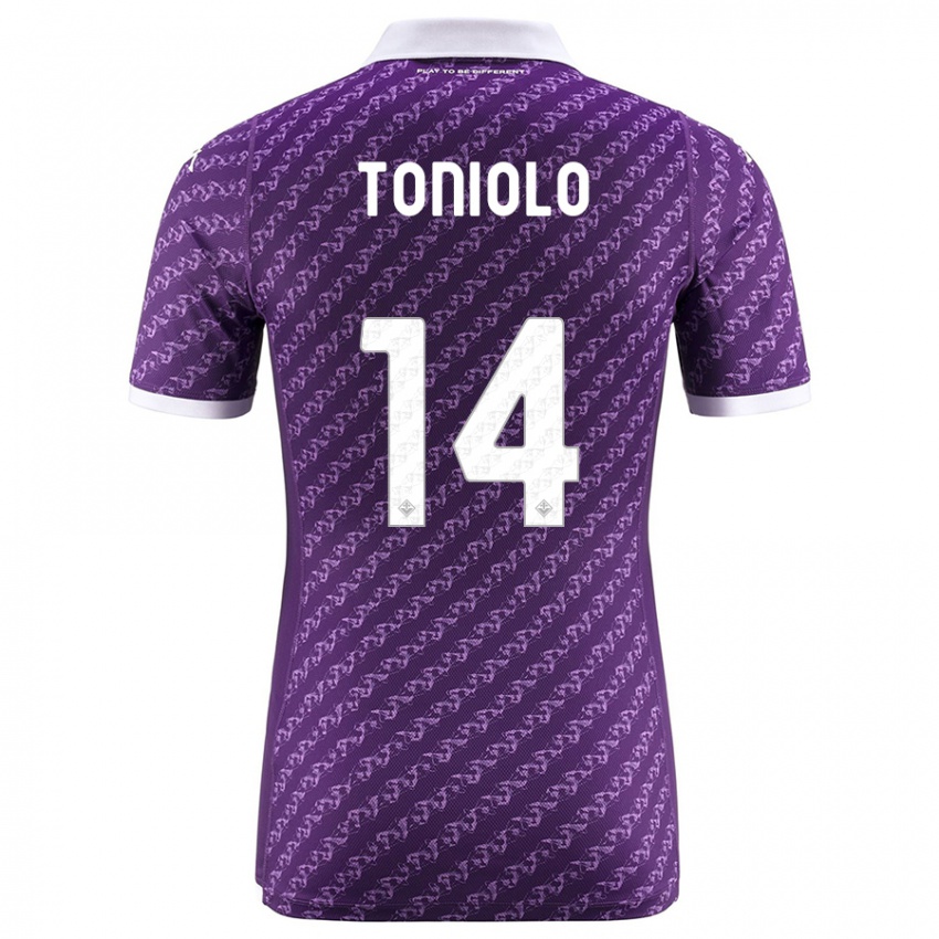 Kobiety Martina Toniolo #14 Fioletowy Domowa Koszulka 2023/24 Koszulki Klubowe