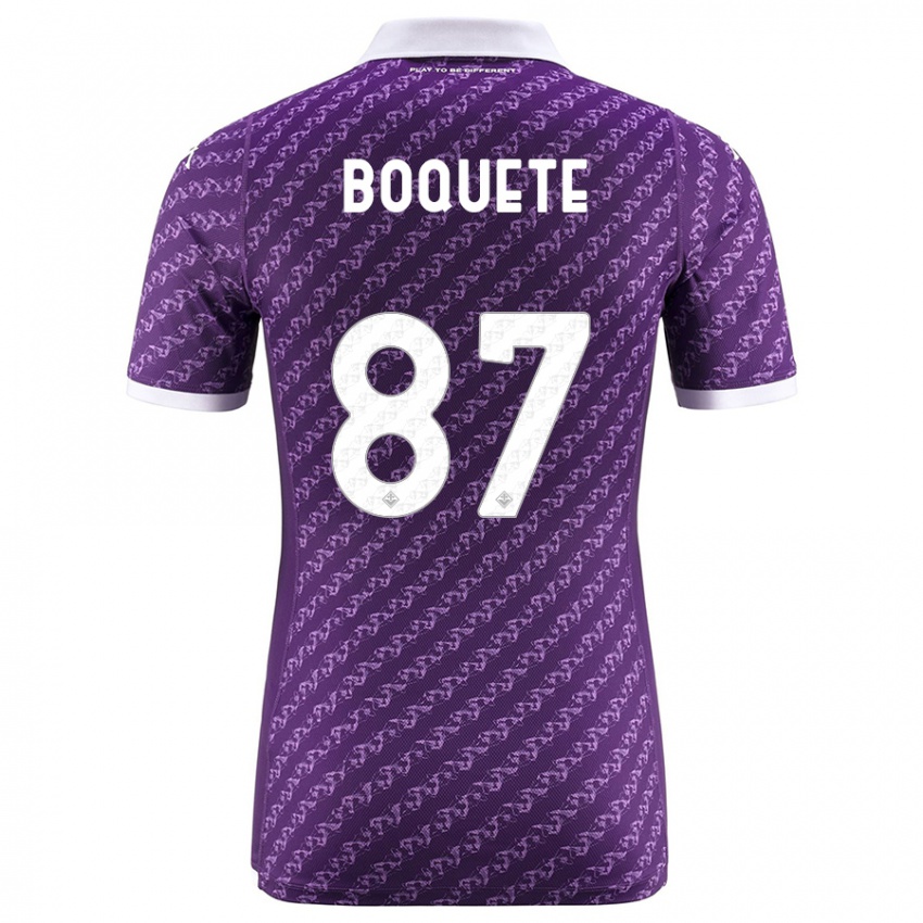 Kobiety Veronica Boquete #87 Fioletowy Domowa Koszulka 2023/24 Koszulki Klubowe