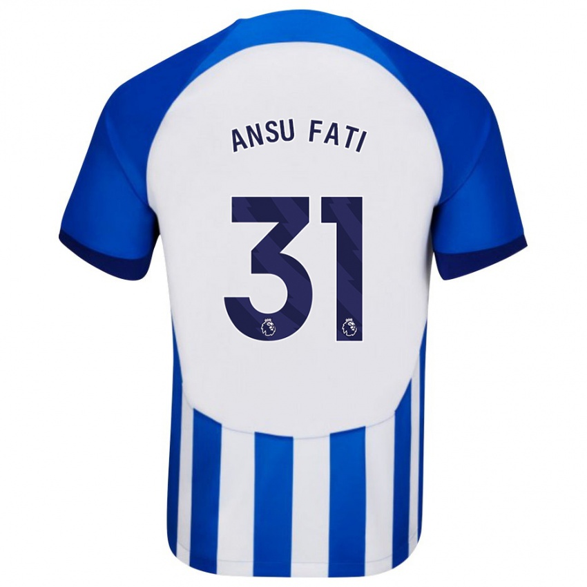 Kobiety Ansu Fati #31 Niebieski Domowa Koszulka 2023/24 Koszulki Klubowe