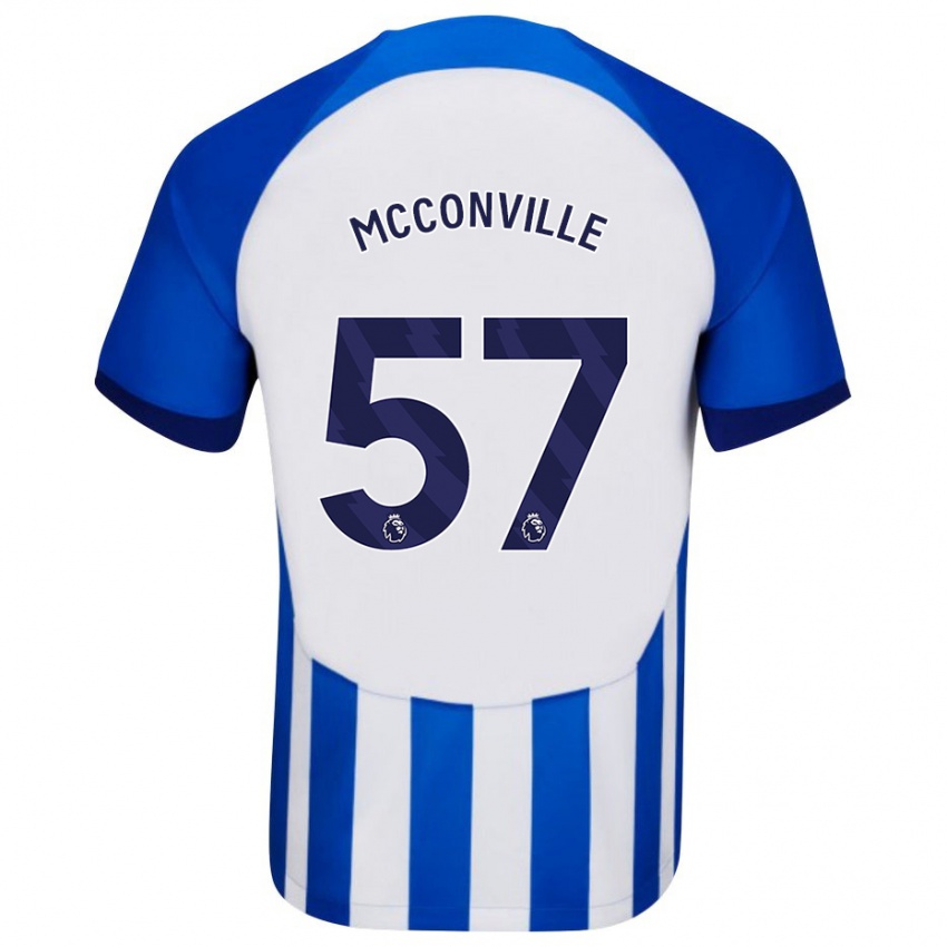 Kobiety Ruairi Mcconville #57 Niebieski Domowa Koszulka 2023/24 Koszulki Klubowe