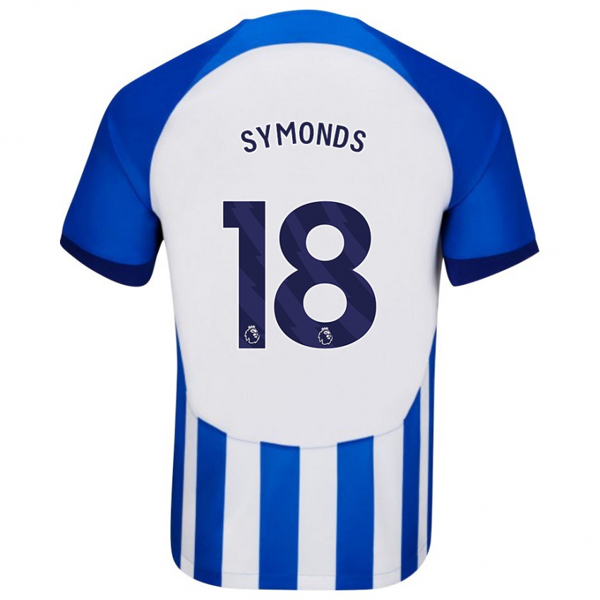 Kobiety Maisie Symonds #18 Niebieski Domowa Koszulka 2023/24 Koszulki Klubowe