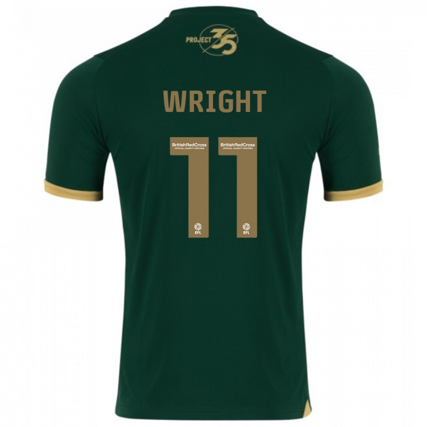 Kobiety Callum Wright #11 Zielony Domowa Koszulka 2023/24 Koszulki Klubowe