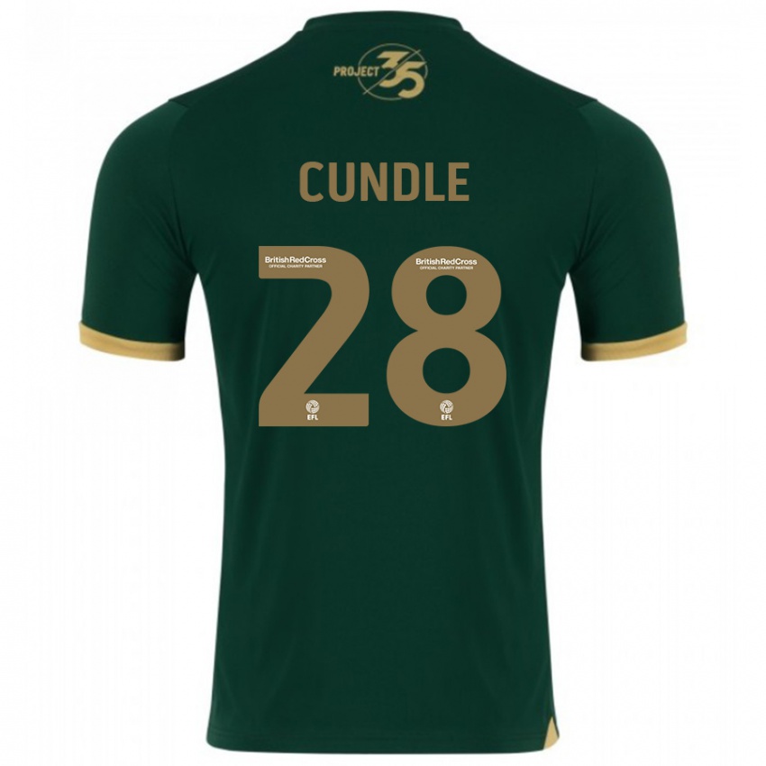 Kobiety Luke Cundle #28 Zielony Domowa Koszulka 2023/24 Koszulki Klubowe