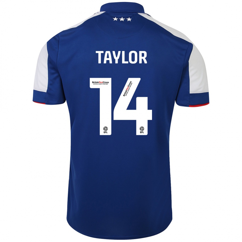 Kobiety Jack Taylor #14 Niebieski Domowa Koszulka 2023/24 Koszulki Klubowe