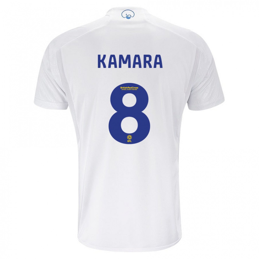 Kobiety Glen Kamara #8 Biały Domowa Koszulka 2023/24 Koszulki Klubowe