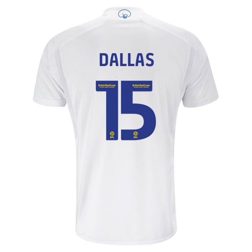 Kobiety Stuart Dallas #15 Biały Domowa Koszulka 2023/24 Koszulki Klubowe