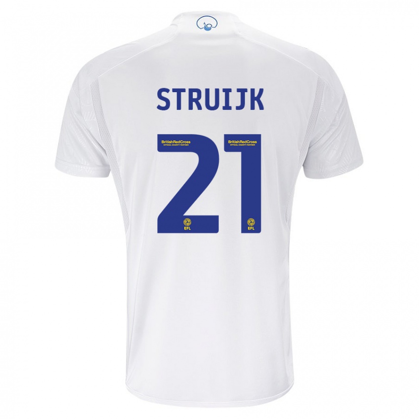 Kobiety Pascal Struijk #21 Biały Domowa Koszulka 2023/24 Koszulki Klubowe