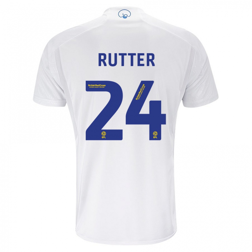 Kobiety Georginio Rutter #24 Biały Domowa Koszulka 2023/24 Koszulki Klubowe