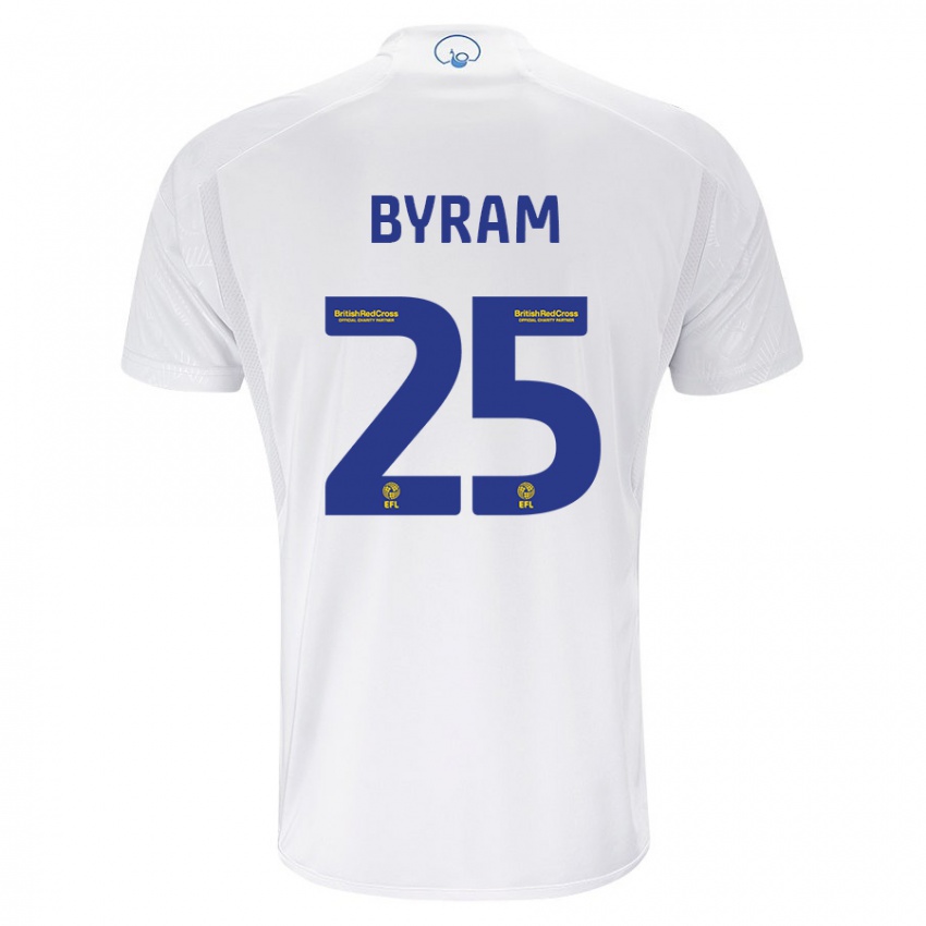 Kobiety Sam Byram #25 Biały Domowa Koszulka 2023/24 Koszulki Klubowe