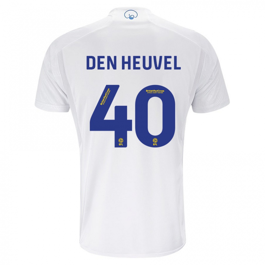 Kobiety Dani Van Den Heuvel #40 Biały Domowa Koszulka 2023/24 Koszulki Klubowe