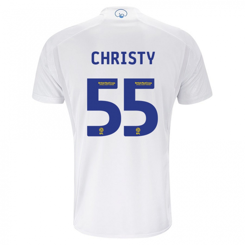 Kobiety Harry Christy #55 Biały Domowa Koszulka 2023/24 Koszulki Klubowe