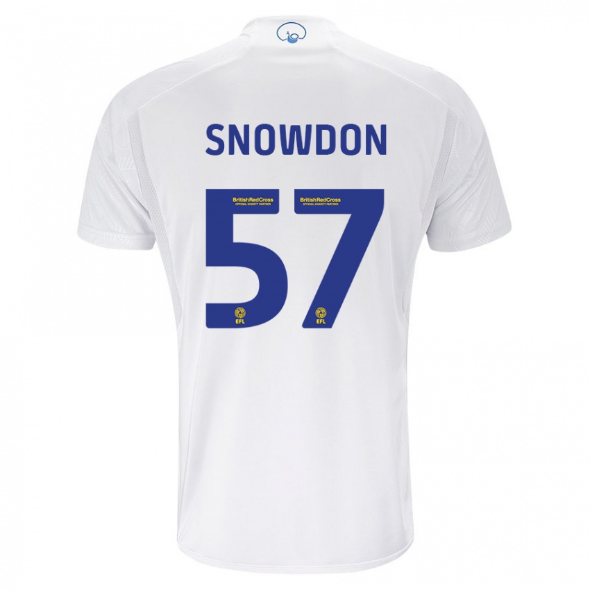 Kobiety Joe Snowdon #57 Biały Domowa Koszulka 2023/24 Koszulki Klubowe