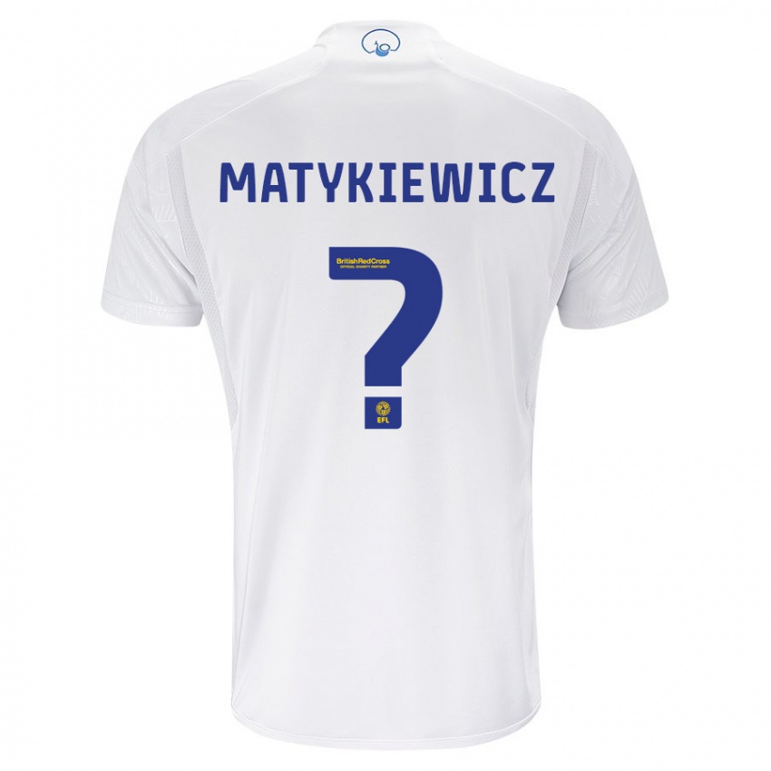 Kobiety Luke Matykiewicz #0 Biały Domowa Koszulka 2023/24 Koszulki Klubowe