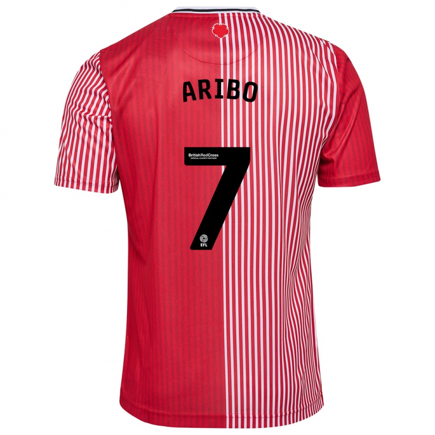 Kobiety Joe Aribo #7 Czerwony Domowa Koszulka 2023/24 Koszulki Klubowe