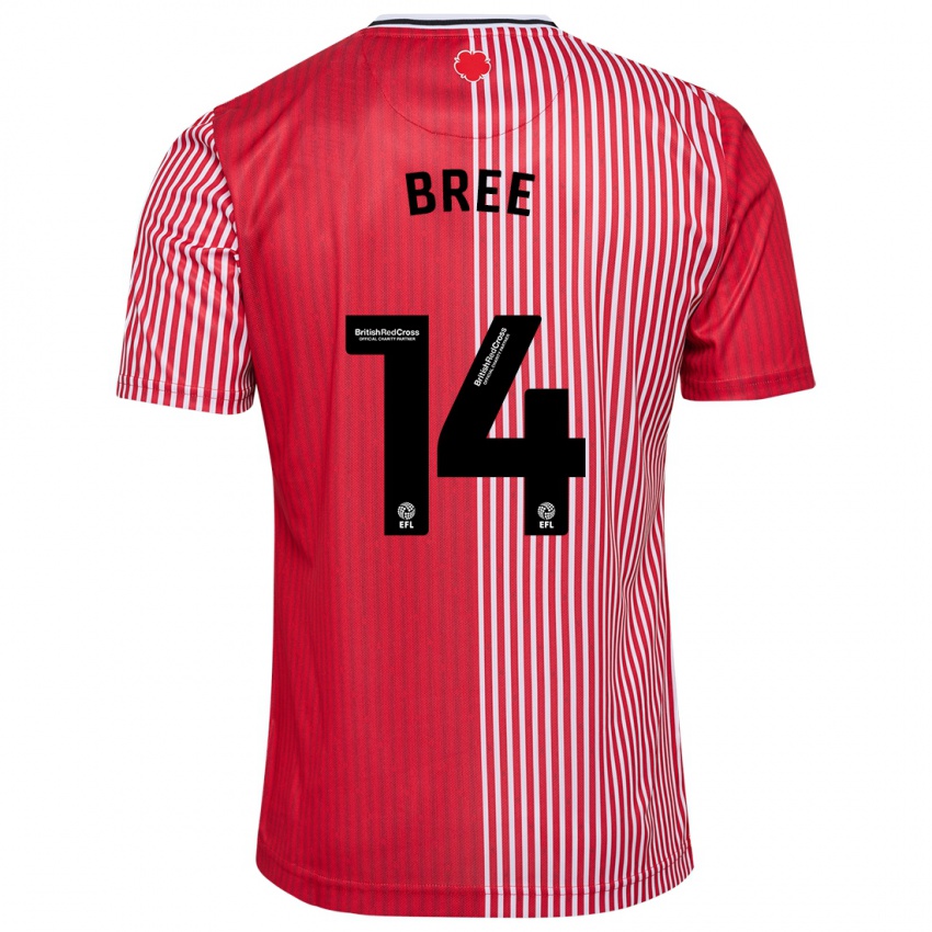Kobiety James Bree #14 Czerwony Domowa Koszulka 2023/24 Koszulki Klubowe