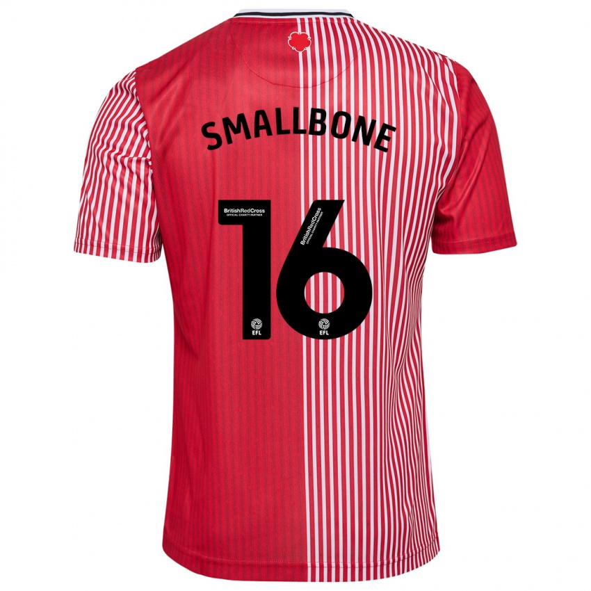 Kobiety Will Smallbone #16 Czerwony Domowa Koszulka 2023/24 Koszulki Klubowe