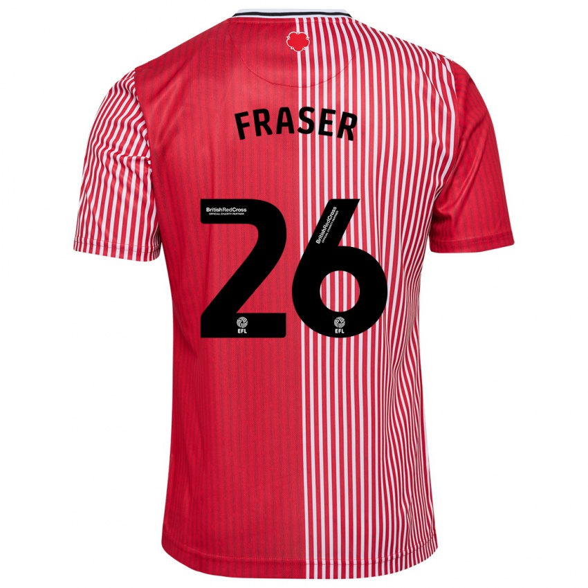 Kobiety Ryan Fraser #26 Czerwony Domowa Koszulka 2023/24 Koszulki Klubowe