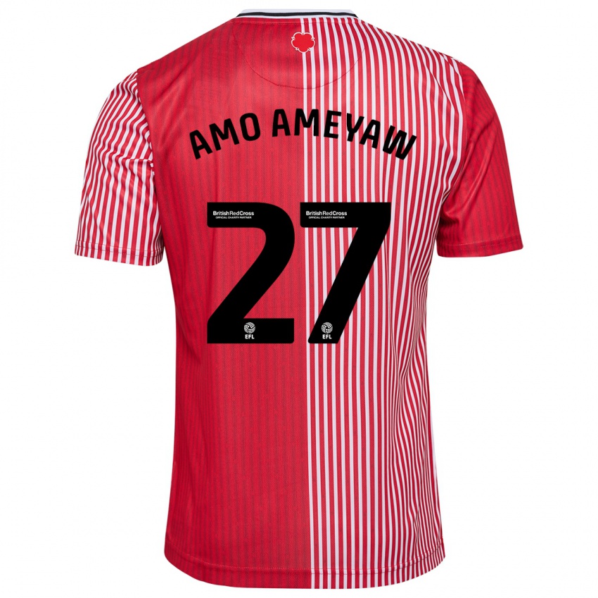 Kobiety Samuel Amo-Ameyaw #27 Czerwony Domowa Koszulka 2023/24 Koszulki Klubowe